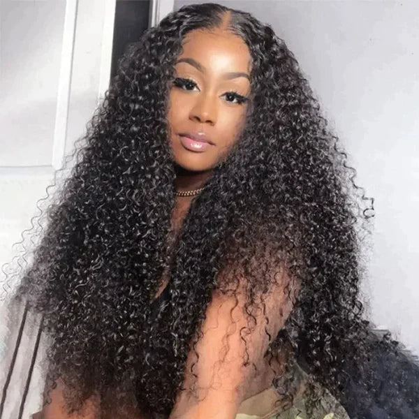 Full 4c Kinky Curly 13x4 Lace Front Wig Virgin Human Hair Wig Flash Sale