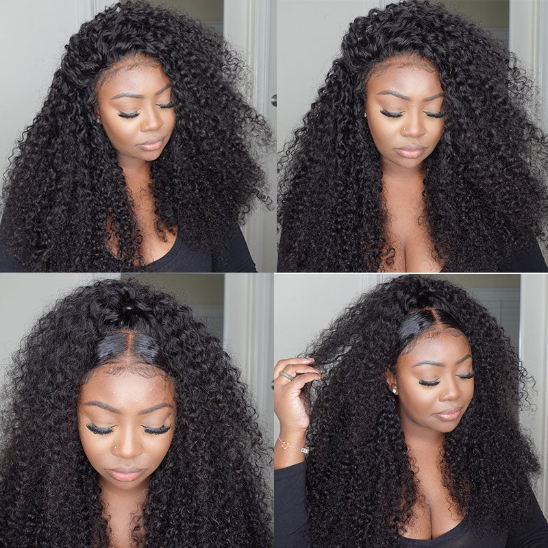 Flash Sale: Jerry Curly Hair 13*4 Transparent Lace Front Wigs 180%~200% Density