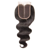 Klaiyi Peruvian Body Wave Lace Closure Human Virgin Hair Natural Color