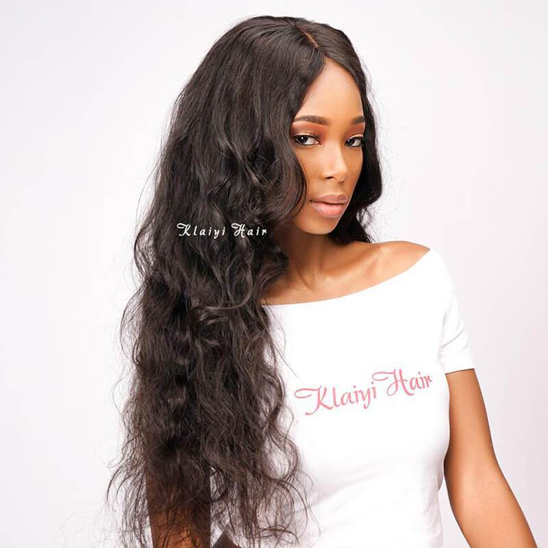 Klaiyi Body Wave Lace Frontal Closure Deals, 13*4 Ear to Ear, Free Part, 100% Virgin Human Hair