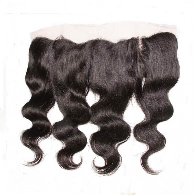 Klaiyi Body Wave Lace Frontal Closure Deals, 13*4 Ear to Ear, Free Part, 100% Virgin Human Hair