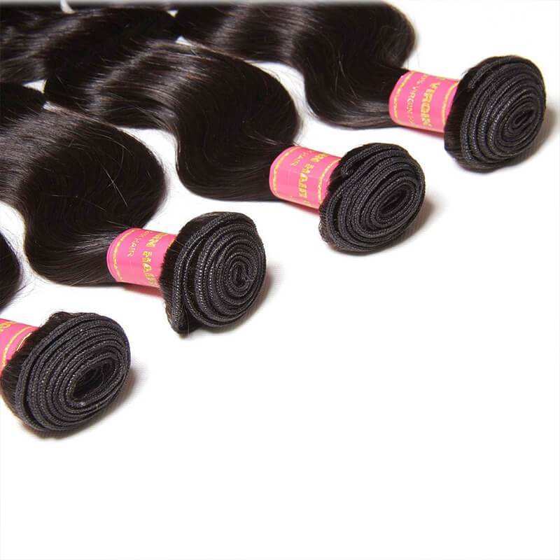 Klaiyi Hair 4Pcs/pack Peruvian Body Wave Virgin Human Hair