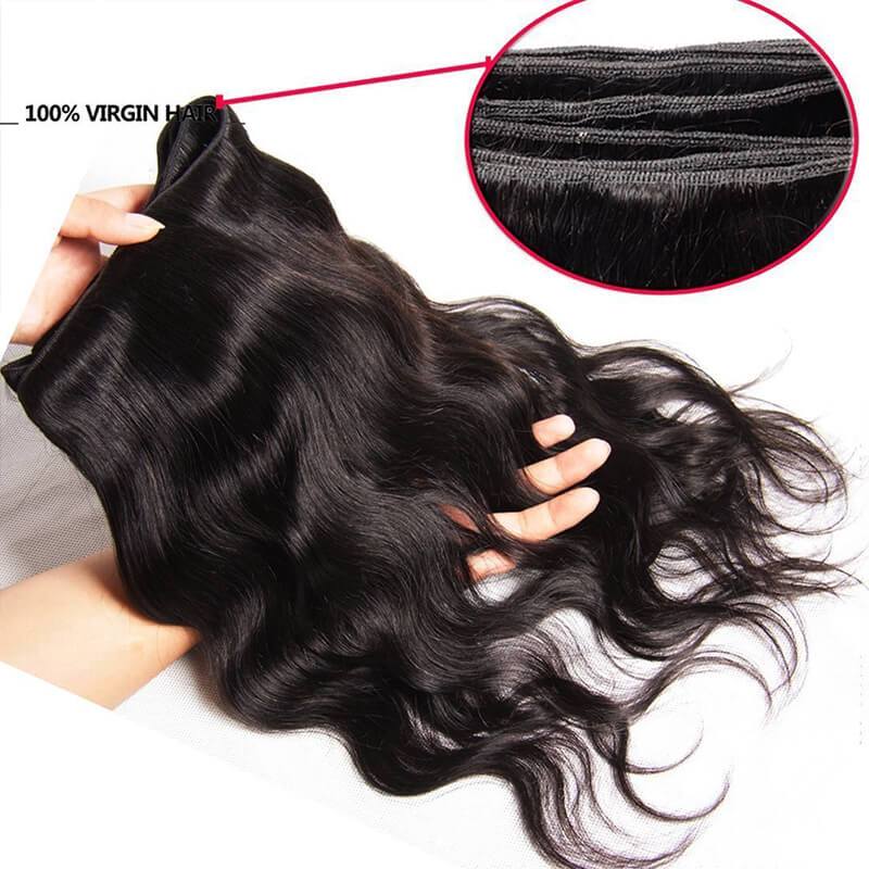 Klaiyi Hair 4Pcs/pack Peruvian Body Wave Virgin Human Hair