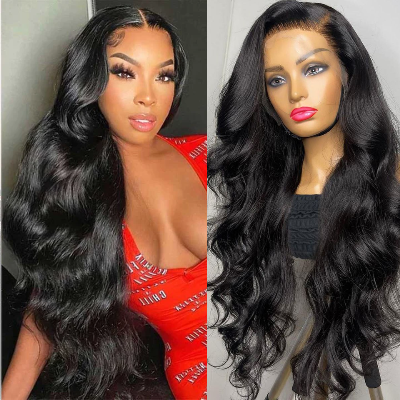 Buy 1 Get 1 60% OFF,Code:OFF60 | Klaiyi Body Wave Glueless HD Invisible Transparent Lace Wigs Bleached Knots