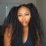 Klaiyi Pre-Cut Lace Wig Wear & Go Kinky Curly Lace Wig with Breathable Cap Easy to Install