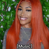 Klaiyi Layer Inner Buckle Burnt Orange Lace Front Wig 180% Density Flash Sale