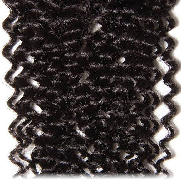 Klaiyi Peruvian Virgin Curly Hair 4x4 Lace Closure