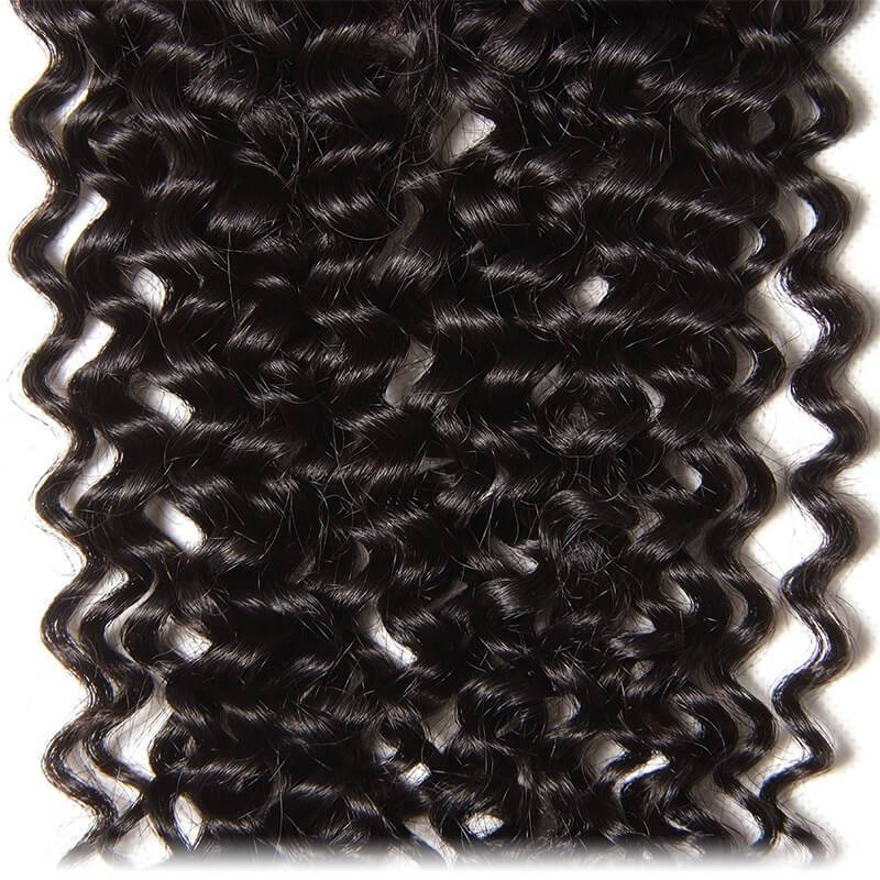 Klaiyi Peruvian Virgin Curly Hair 4x4 Lace Closure