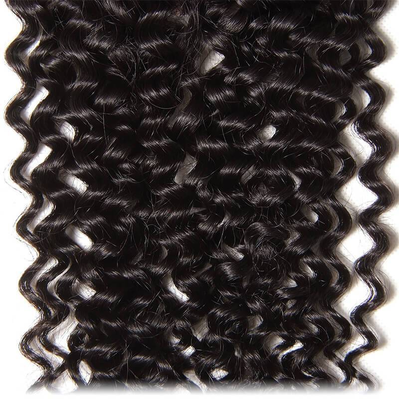 Klaiyi Peruvian Virgin Curly Hair 4x4 Lace Closure
