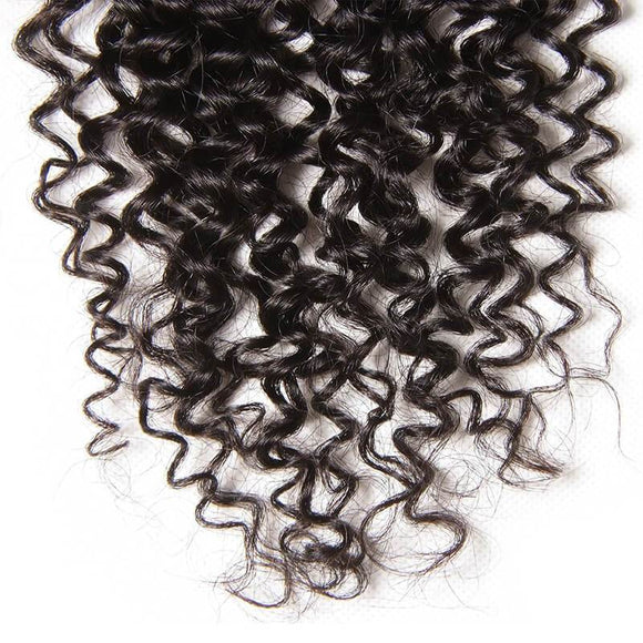 Klaiyi Peruvian Virgin Curly Hair 4x4 Lace Closure