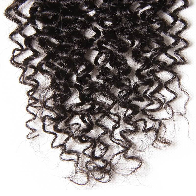 Klaiyi Peruvian Virgin Curly Hair 4x4 Lace Closure