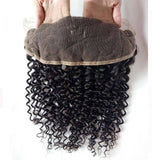 Klaiyi Virgin Curly Lace Frontal Closure 13*4 Ear To Ear, 100% Virgin Human Hair