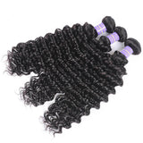 Klaiyi Remy Hair Brazilian Deep Wave Hair Bundles 3pcs/lot, Human Virgin Hair Weaves Youth Series