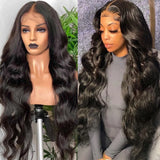 Klaiyi HD Lace Closure Wigs Glueless Body Wave 5x5 Transaprent Lace Wig Melted All Skin  70% OFF  Flash Sale