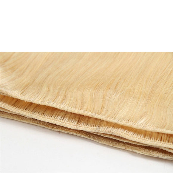 Klaiyi Honey Blonde Straight Hair Weave Bundles Color 613 Blonde Virgin Human Hair Weaving