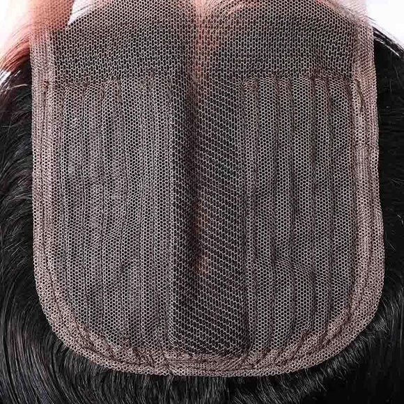 Klaiyi Body Wave Virgin Hair Middle part with 4x4 T Part Lace Closure Best Virgin Human Hair