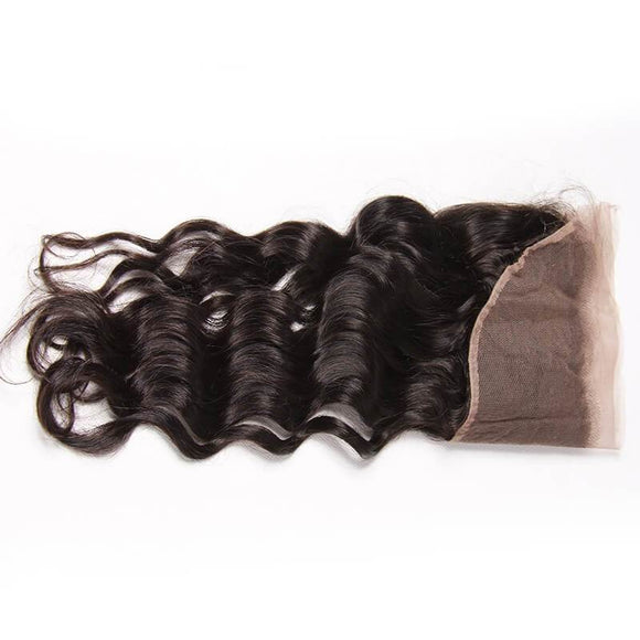Klaiy Indian Natural Wave 4 Bundles with 13*4 Ear to Ear Lace Frontal Closure Deals