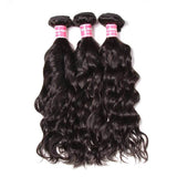 Klaiyi Indian Natural Wave 3 Bundles with 1 Piece Lace Frontal Closure