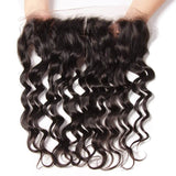 Klaiy Indian Natural Wave 4 Bundles with 13*4 Ear to Ear Lace Frontal Closure Deals