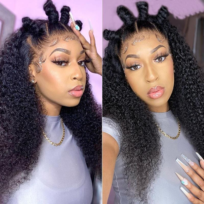 YouTuber Highly Recommended Curly 13x4 Lace Front Wig 180% Density Flash Sale