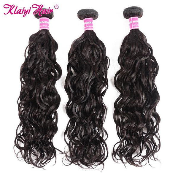 Klaiyi Hair Natural Wave Virgin Human Hair Extensions 1Pcs/pack