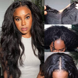 Buy 1 Get 1 60% OFF,Code:OFF60 | Klaiyi Versatile Kinky Straight Or Body Wave Or Jerry Curly V Part Unit No Leave Out