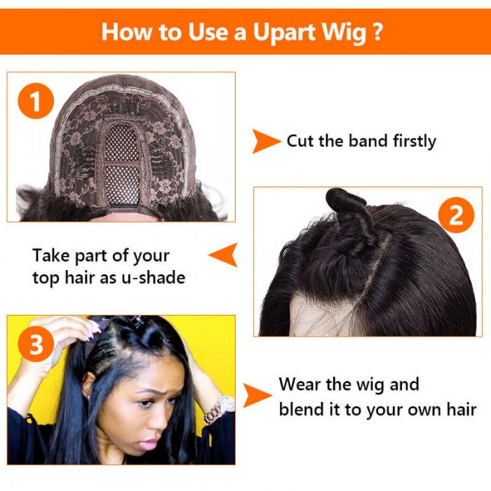 Kinky Straight V Part Wigs Klaiyi Human Hair Wigs for Women Natural Looking Flash Sale