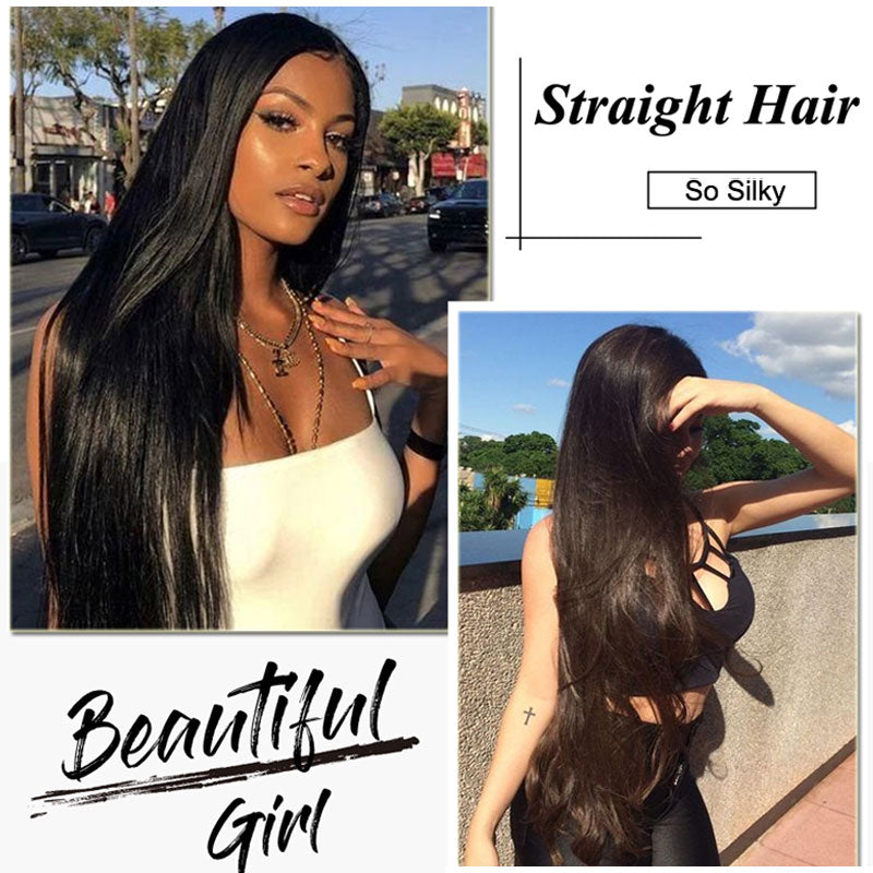 Klaiyi 3 Bundles Brazilian Straight Virgin Human Hair 100% Unprocessed Virgin Human Hair Extension Flash Sale