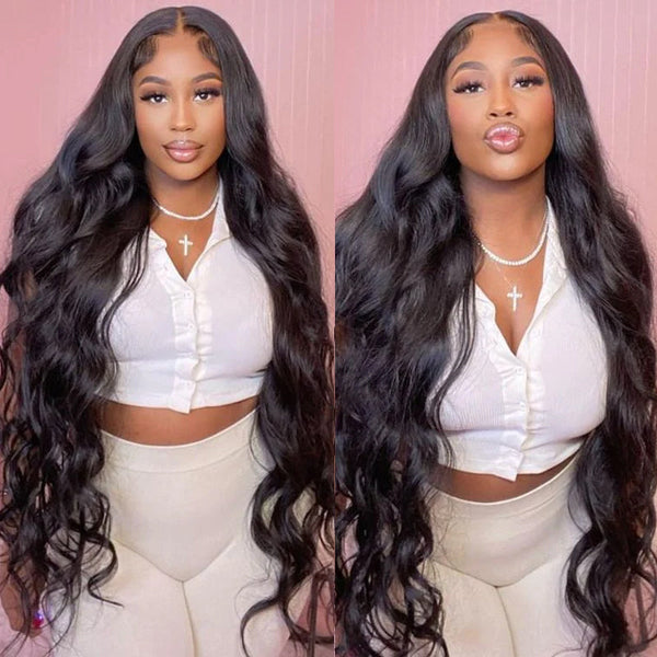 Klaiyi 5x5 HD Invisible Lace Closure Wigs Glueless Wigs Melted All Skin 13x4 Transparent Lace Wig Human Hair
