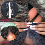 Free Fast Shipping | Klaiyi Jerry Curly V Part Wigs Real Scalp No Leave Out Great Protective