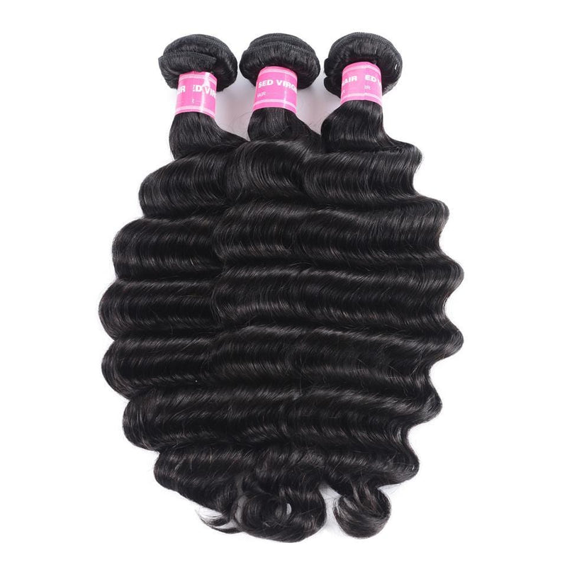 Klaiyi 3 Bundles Lot Peruvian Loose Deep Wave On Sale