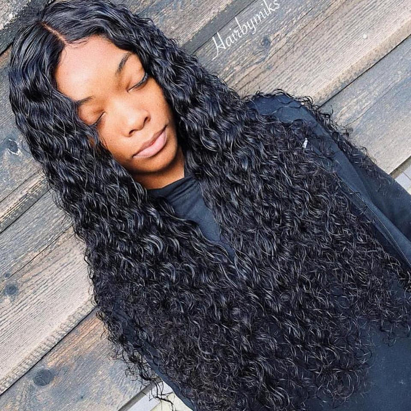 Brazilian Loose Deep Wave 3 Bundles with 4*4 Lace Closure. 100% Virgin Human Hair Weaves on Sale-Klaiyi Hair