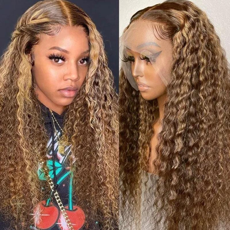 Highlight Bouncy Jreey Curly Lace Part Wigs Flash Sale