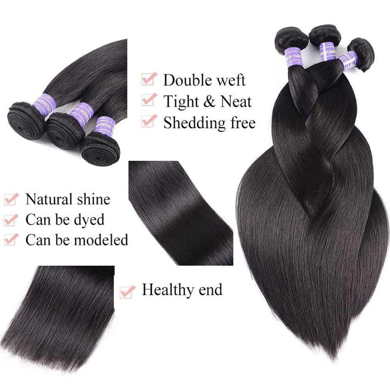 Black Color Human Hair 4 Bundles Flash Sale Low To $58.99, Limited Stock!