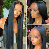Klaiyi 13x4 HD Lace Front Glueless Wigs Tangle-Freely Best Straight Human Hair Wigs 150% Density