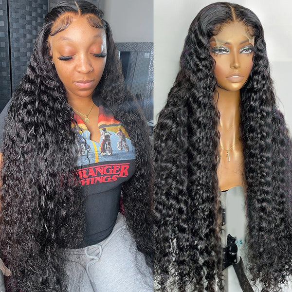 Klaiyi 200% Density Jerry Curl 5x5 HD Lace Closure Glueless Wigs for Women Flash Sale