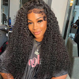 Klaiyi 200% Density Jerry Curl 5x5 HD Lace Closure Glueless Wigs for Women Flash Sale