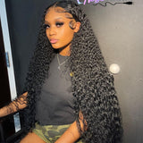 Klaiyi 250% Density Curly 13x4 HD Lace Front Wig Glueless for Women Flash Sale