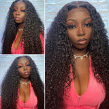 Klaiyi 250% Density Curly 13x4 HD Lace Front Wig Glueless for Women Flash Sale