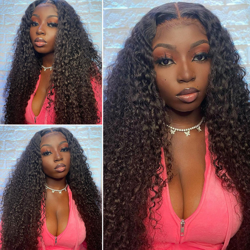 Klaiyi 250% Density Curly 13x4 HD Lace Front Wig Glueless for Women Flash Sale