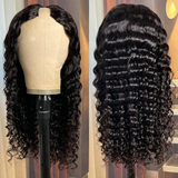 Products Klaiyi 250% Density Deep Wave V Part Wigs No Leave Out Upart Wigs Meet Real Scalp Klaiyi Human Hair Flash Sale