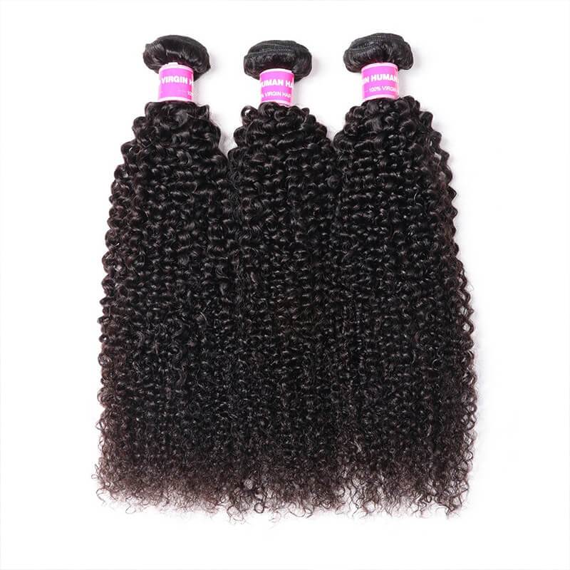 Klaiyi 4C Kinky Curly Virgin Hair 3 Bundles Deal Brazilian Kinky Curly Human Hair Weft Flash Sale