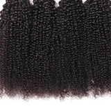 Klaiyi Hair 4 Bundles Peruvian Kinky Curly Virgin 100% Human Virgin Hair Weave Deals