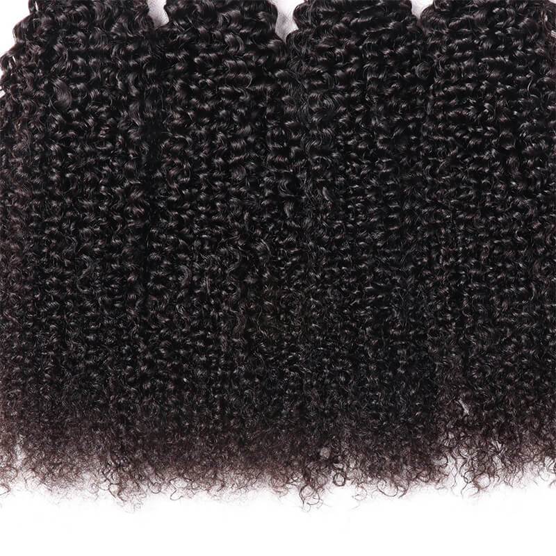 Klaiyi 4C Kinky Curly Virgin Hair 3 Bundles Deal Brazilian Kinky Curly Human Hair Weft Flash Sale