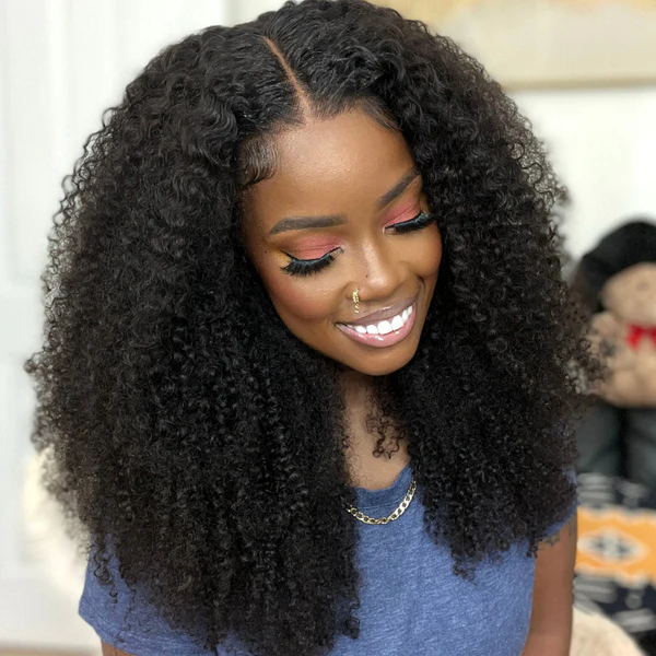 BOGO FREE| Brown Golden Jerry Curl Lace Front Wig & Free Kinky Curly Lace Closure Wig Flash Sale