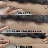 Klaiyi 5x5 HD Invisible Lace Closure Wig Glueless Deep Wave Virgin Human Hair 180% Density