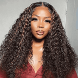 Klaiyi Balayage Color Water Wave U Part Wig Less Leave Out Human Hair Wigs Flash Sale
