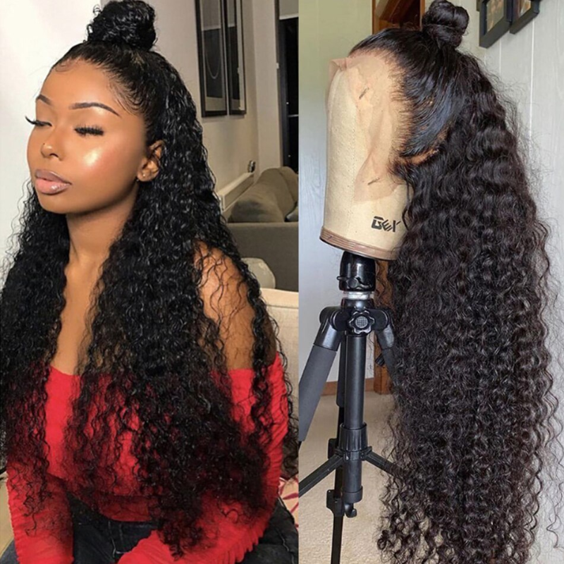 Flash Sale: Jerry Curly Hair 13*4 Transparent Lace Front Wigs 180%~200% Density