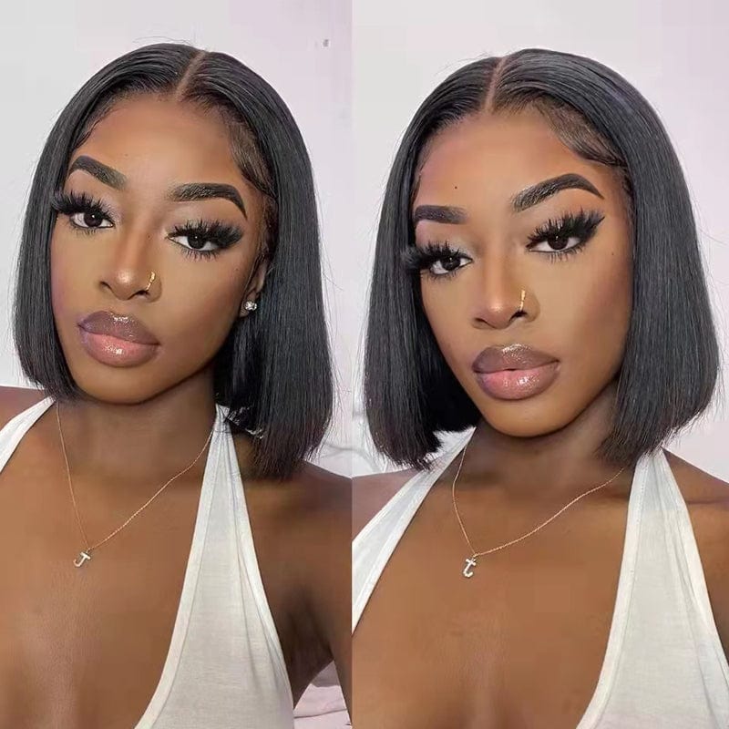 Extra 50% Off Code HALF50 | Klaiyi 6x4.75 Pre-Cut Lace Closure Wig Put On and Go Glueless Bob Wig