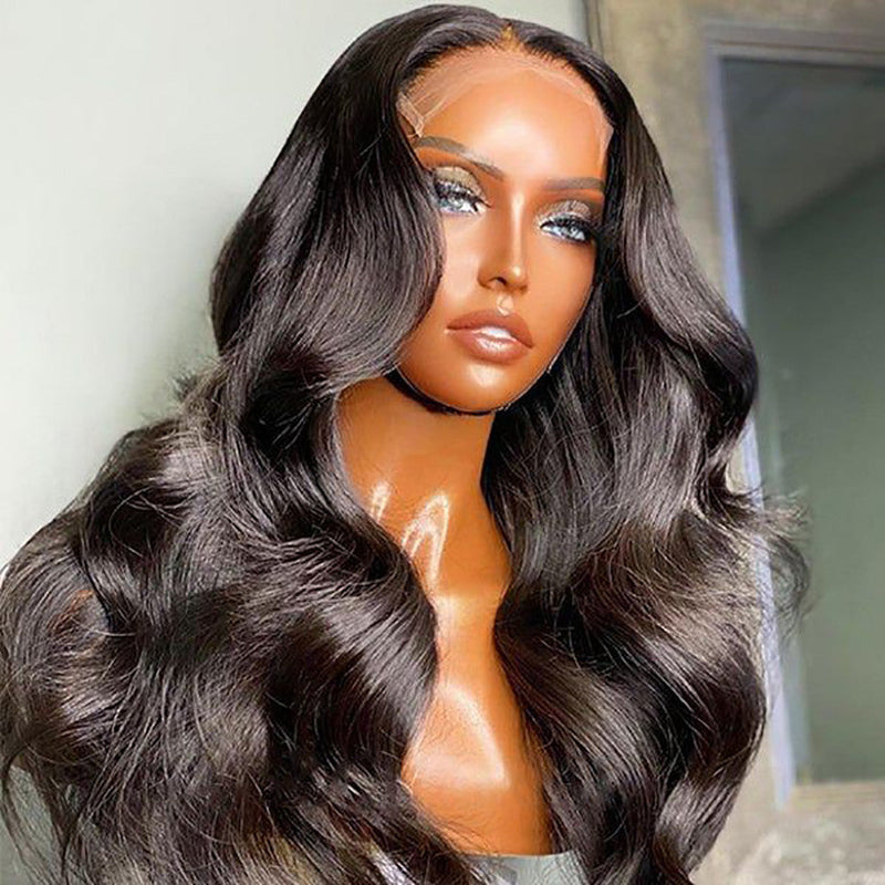 Klaiyi 13x4 Lace Front Wig Jerry Curly or Body Wave Kinky Edge Wig  Flash Sale